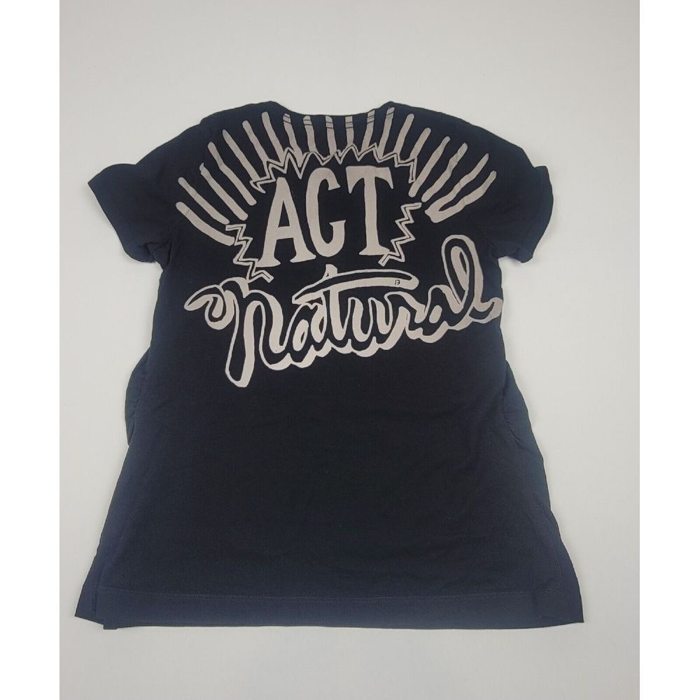 Chipotle Employee T-Shirt Women Size‎ Large. Black 'Act Natural' Retro.